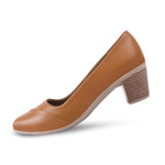 Load image into Gallery viewer, Smart Casual Round Toe Block Heel Pumps
