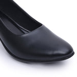 Load image into Gallery viewer, Round Toe Slip on Block Heel Pumps
