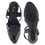 Load image into Gallery viewer, Women's Patent Leather Finish Mary Jane Slingback Block Heels Pumps