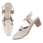 Load image into Gallery viewer, Women's Patent Leather Finish Mary Jane Slingback Block Heels Pumps