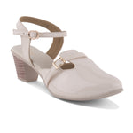 Load image into Gallery viewer, Women's Patent Leather Finish Mary Jane Slingback Block Heels Pumps