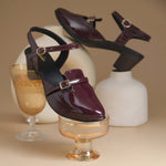 Load image into Gallery viewer, Women's Patent Leather Finish Mary Jane Slingback Block Heels Pumps