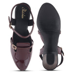 Load image into Gallery viewer, Women's Patent Leather Finish Mary Jane Slingback Block Heels Pumps