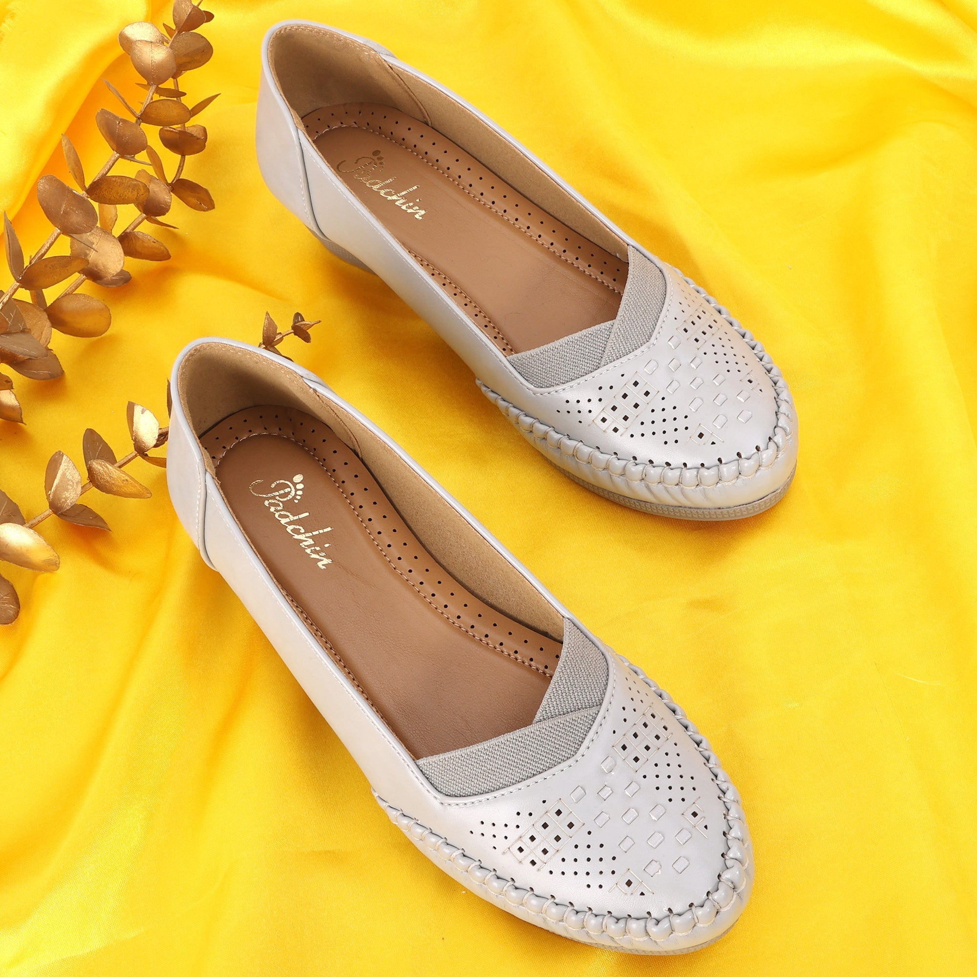 Laser Perforation Wedge Heeled Moccasin Loafers