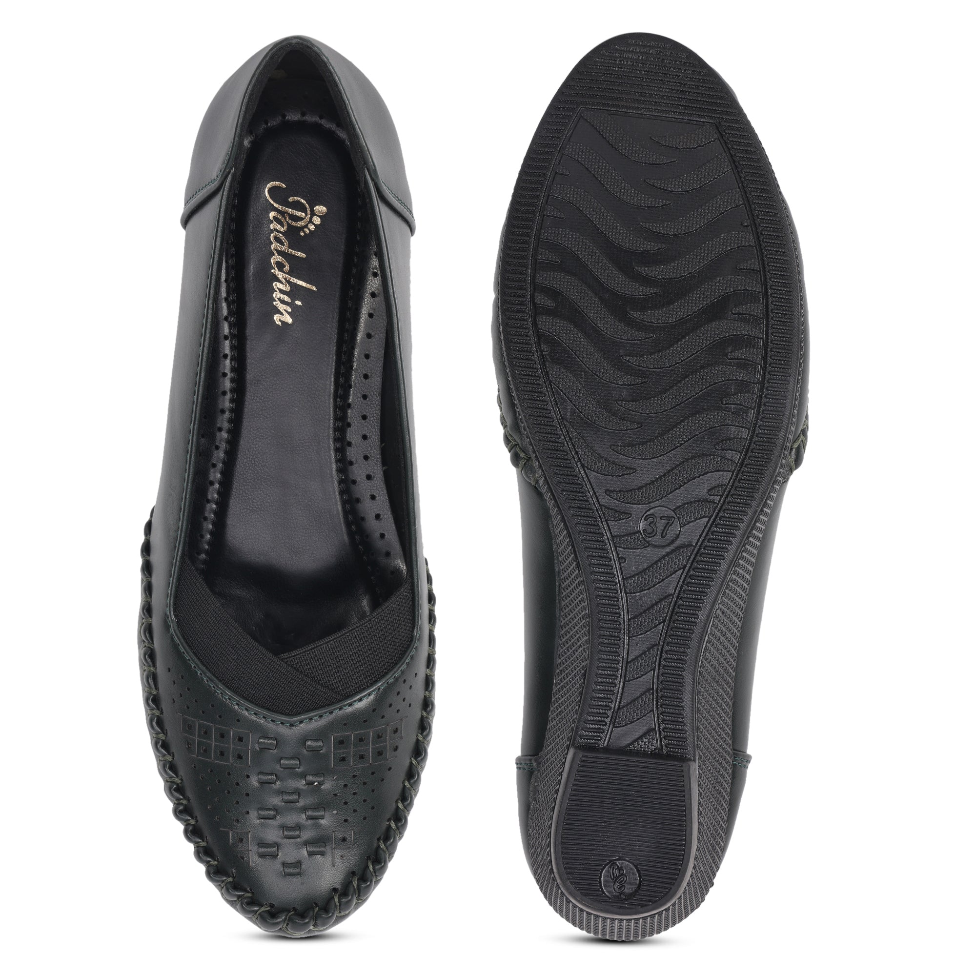 Laser Perforation Wedge Heeled Moccasin Loafers