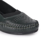 Load image into Gallery viewer, Laser Perforation Wedge Heeled Moccasin Loafers
