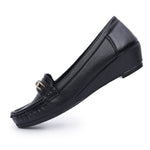 Load image into Gallery viewer, Buckle Detailed Wedge Heeled Moccasin Loafers
