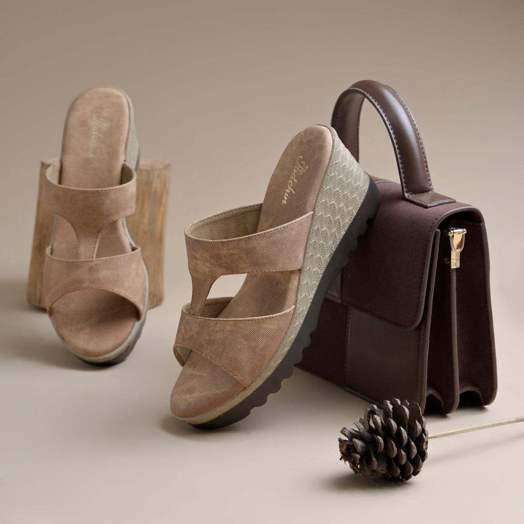 Women's Wedge Heel Open Toe Slip-On Casual Fashion Wedges Sandals