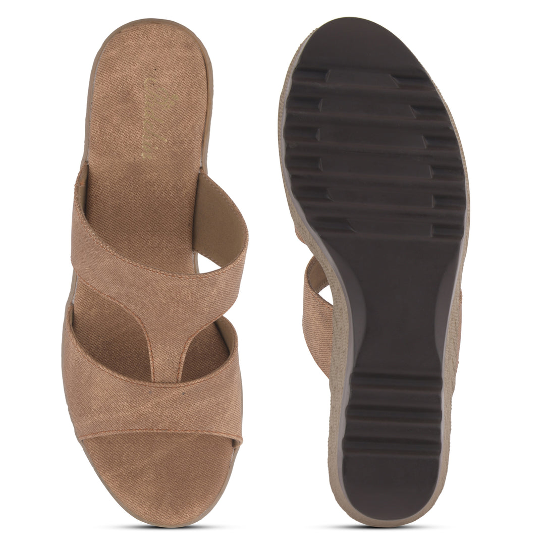 Women's Wedge Heel Open Toe Slip-On Casual Fashion Wedges Sandals