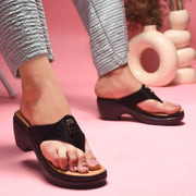 Padchin Smart Casual Block Heel Sandals | Fashion T-Strap Sandal