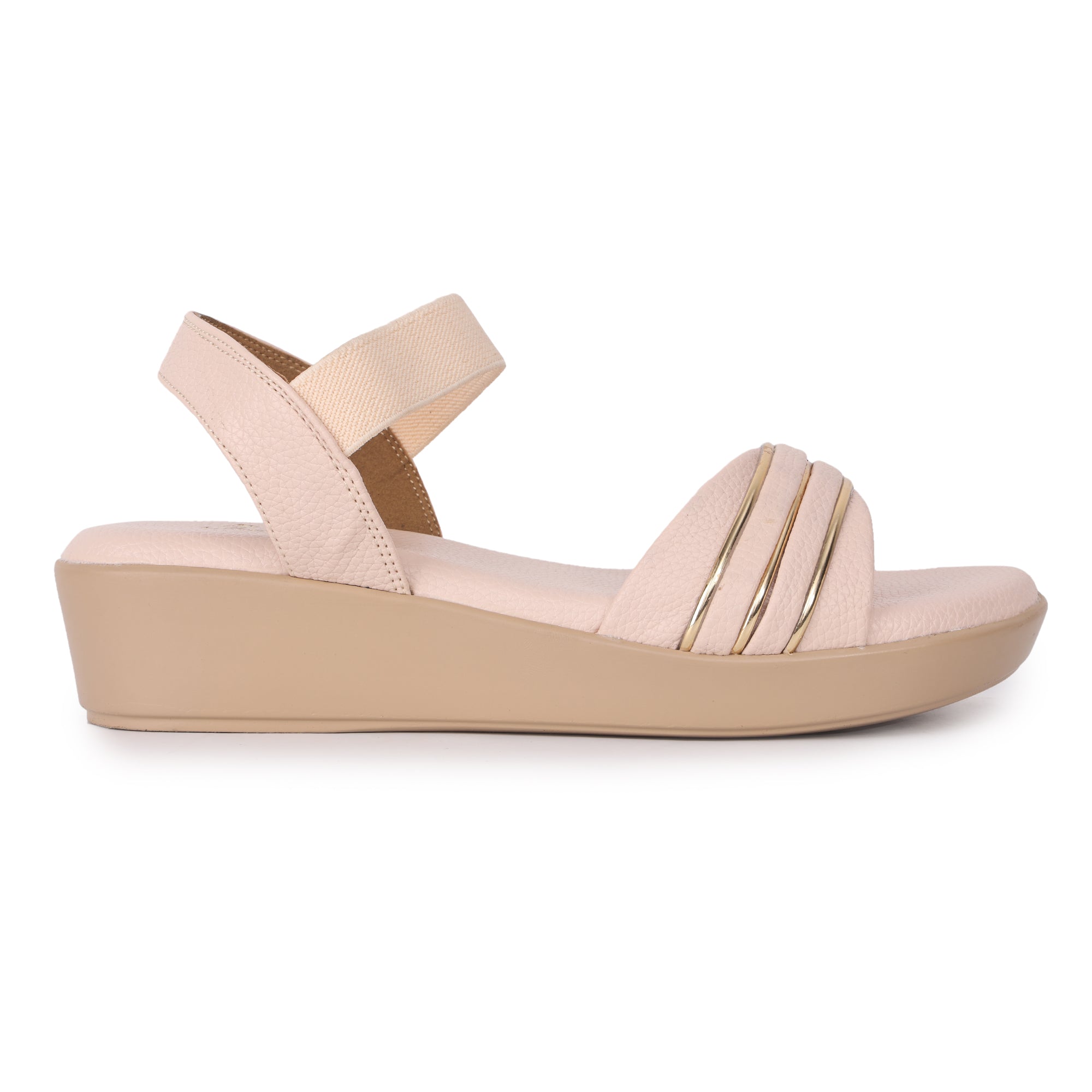 Textured Open Toe Wedges Sandal