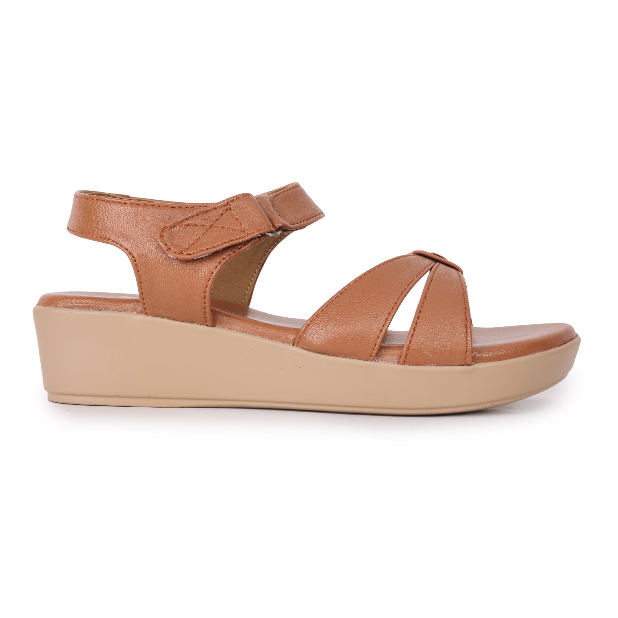 Double Strap Open Toe Wedges Sandal