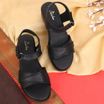 Load image into Gallery viewer, Textured Open Toe Double Strap Wedges Sandal