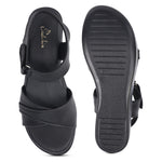 Load image into Gallery viewer, Textured Open Toe Double Strap Wedges Sandal