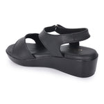 Load image into Gallery viewer, Textured Open Toe Double Strap Wedges Sandal