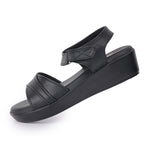 Load image into Gallery viewer, Textured Open Toe Double Strap Wedges Sandal