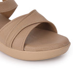 Load image into Gallery viewer, Textured Open Toe Double Strap Wedges Sandal