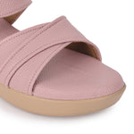 Load image into Gallery viewer, Textured Open Toe Double Strap Wedges Sandal