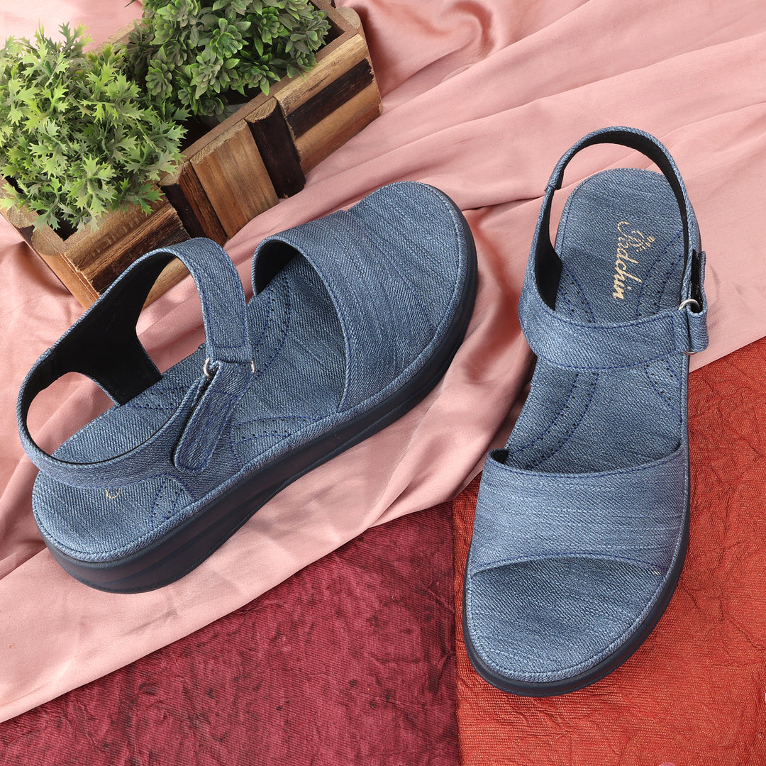 Double Strap Smart Casual Platform Heel Sandal