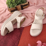 Load image into Gallery viewer, Double Strap Smart Casual Platform Heel Sandal