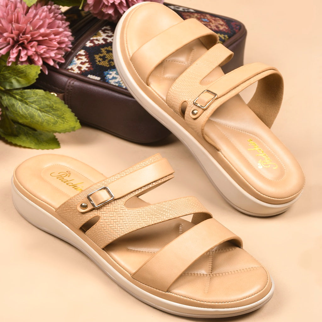 Buckle Detailed Smart Casual Flatform Heel