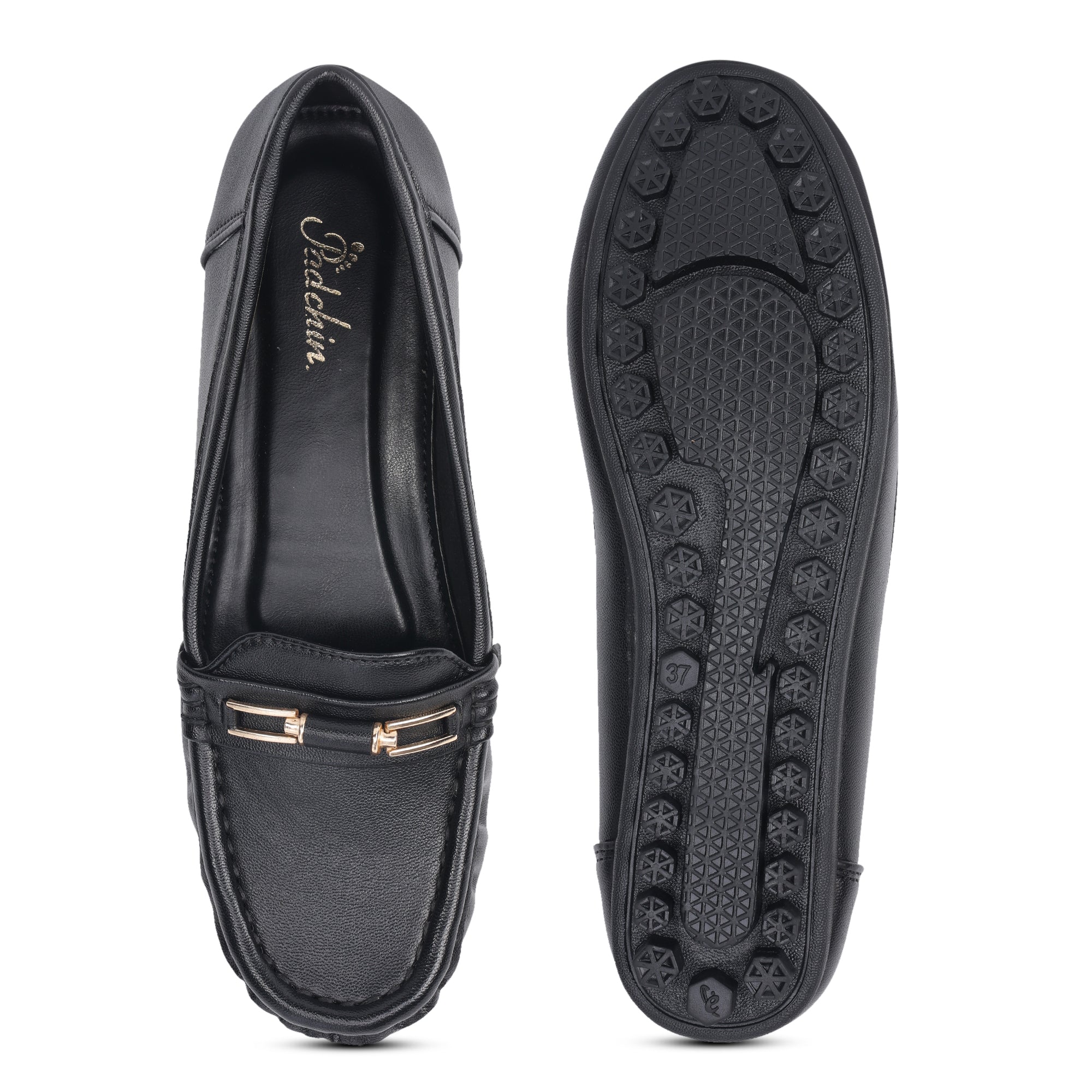 Buckle Detailed Wedge Heel Moccasin Loafers