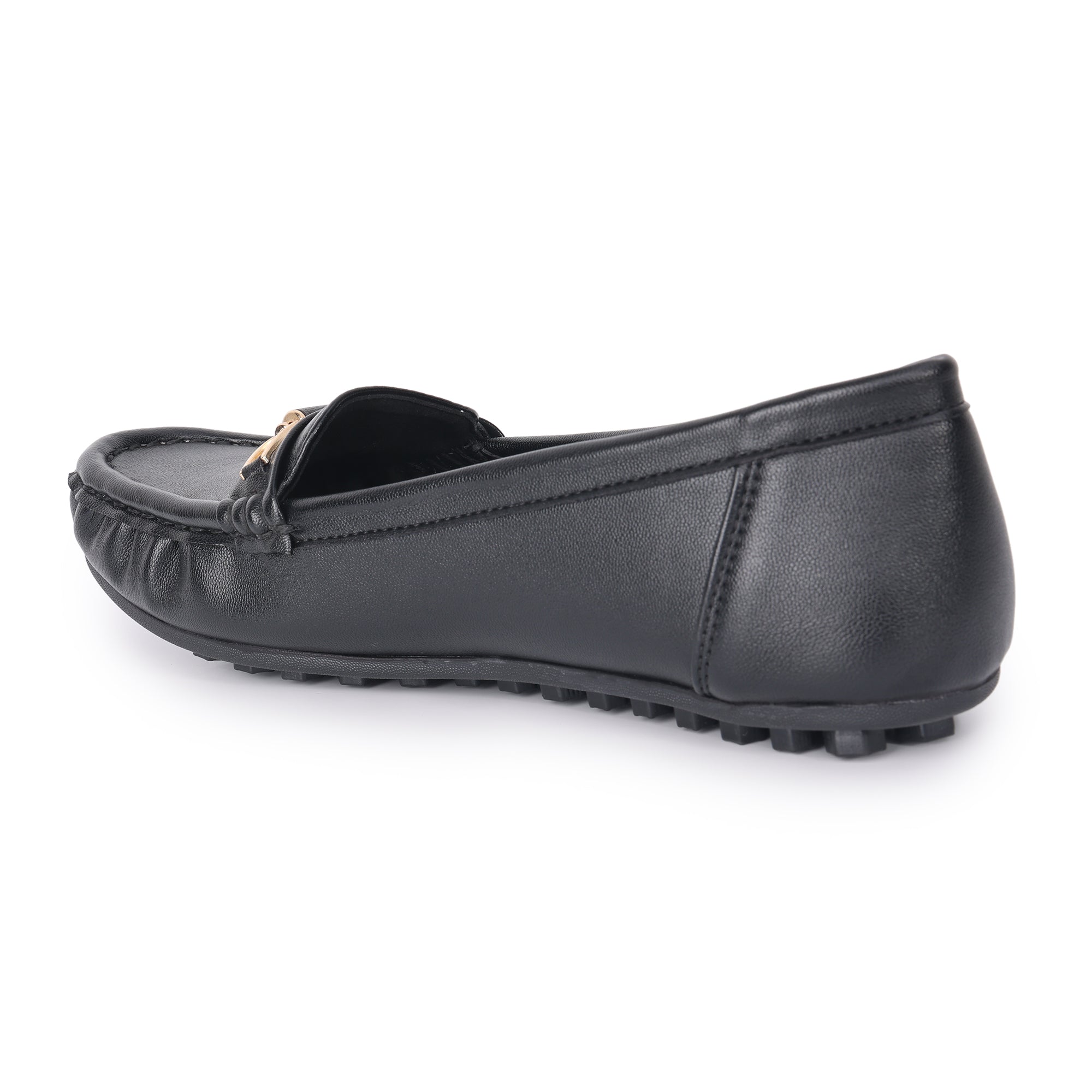 Buckle Detailed Wedge Heel Moccasin Loafers