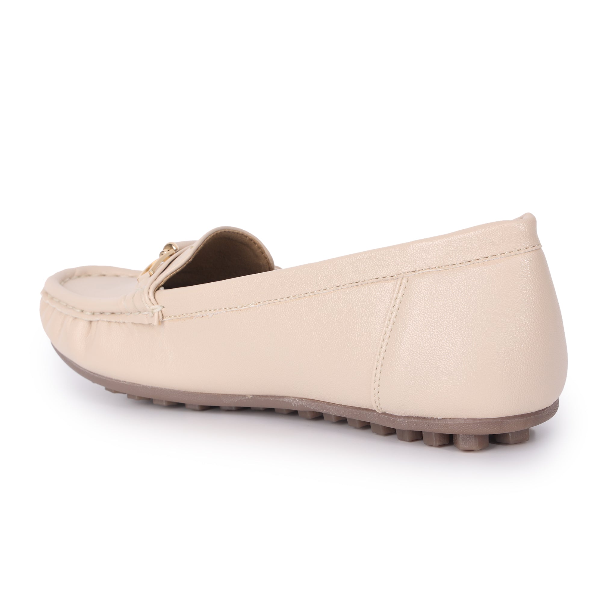 Buckle Detailed Wedge Heel Moccasin Loafers