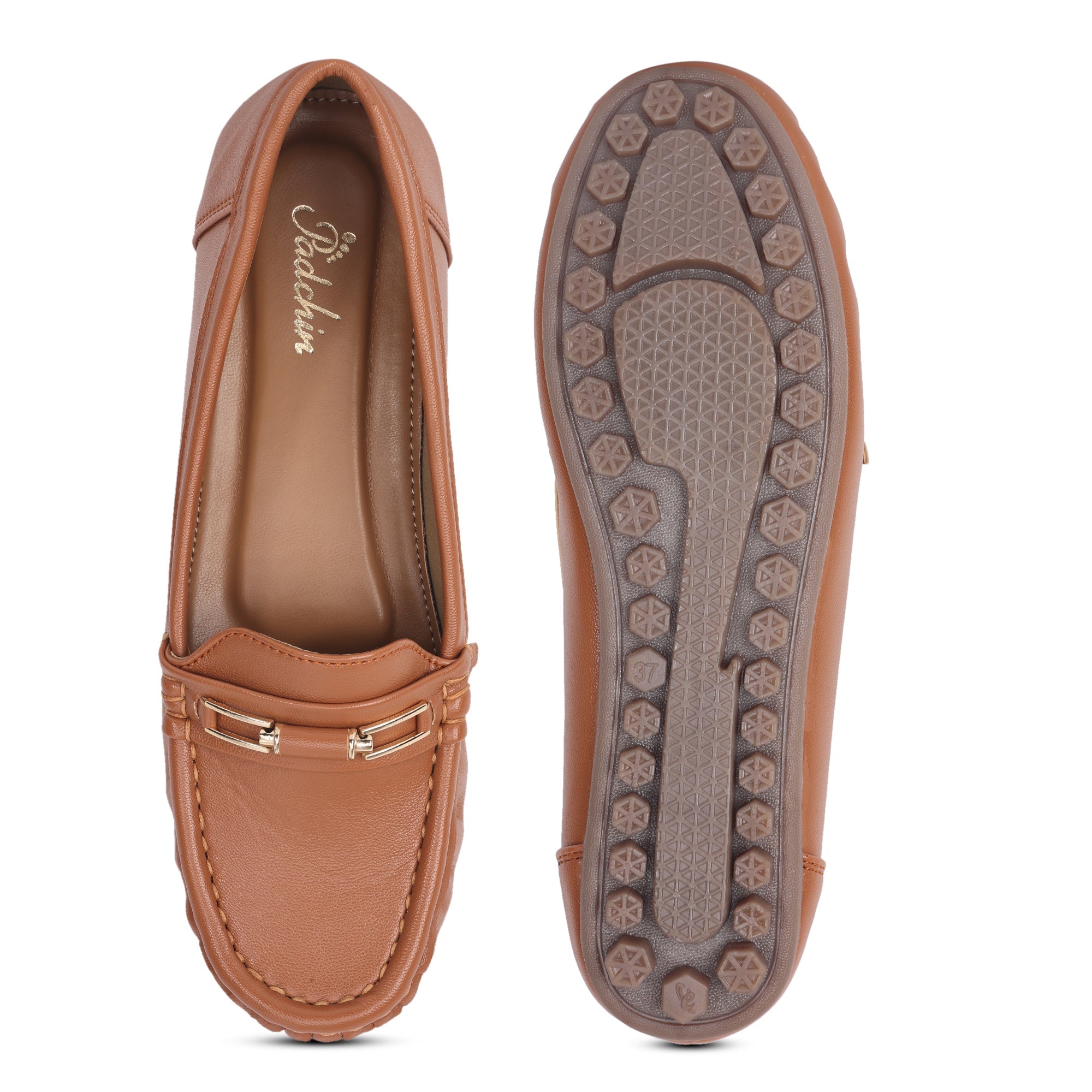 Buckle Detailed Wedge Heel Moccasin Loafers