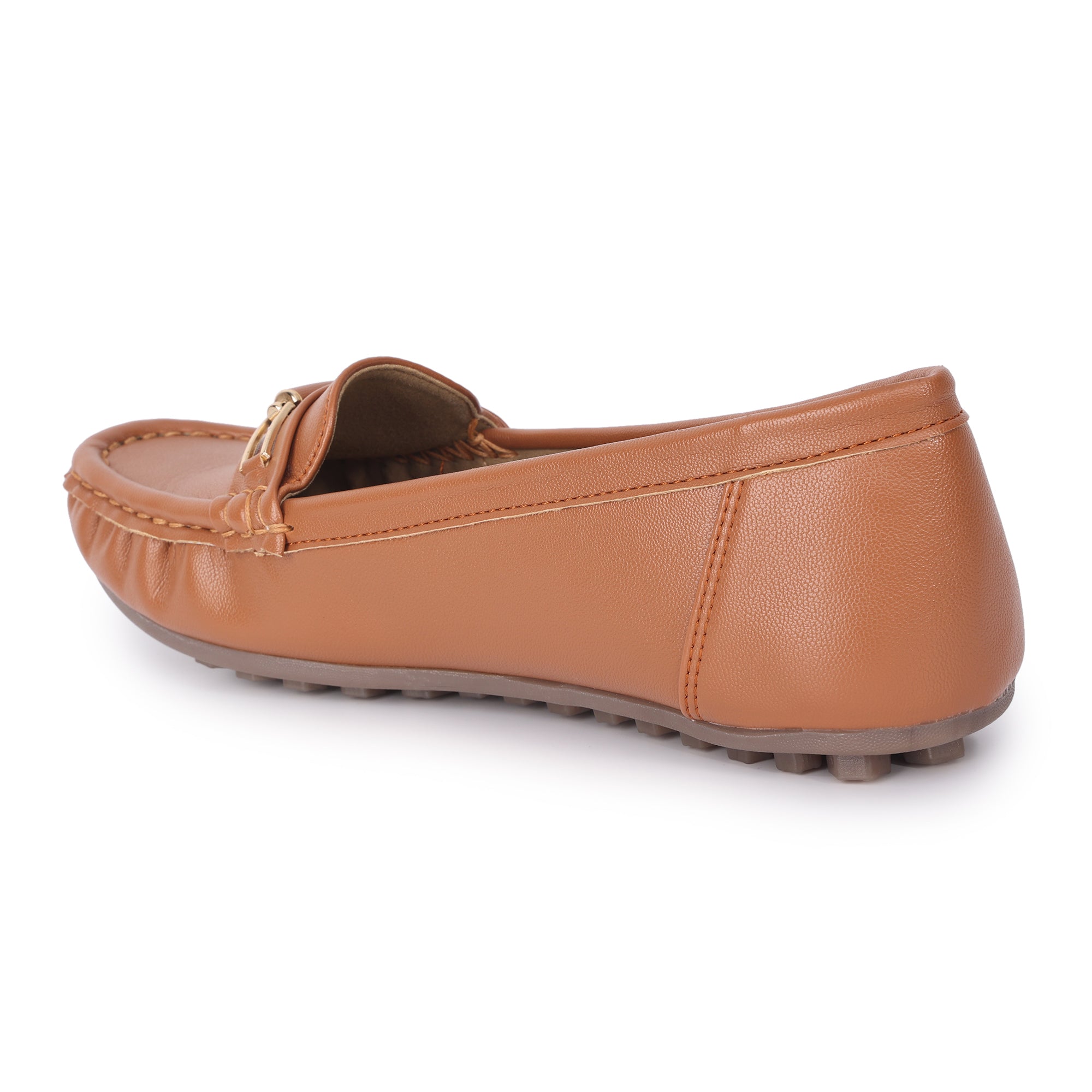 Buckle Detailed Wedge Heel Moccasin Loafers