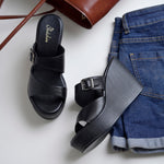 Load image into Gallery viewer, Women's Open Toe Wedge Heel With Buckle Strap Sandals