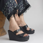 Load image into Gallery viewer, Women's Open Toe Wedge Heel With Buckle Strap Sandals