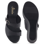 Load image into Gallery viewer, Women's Open Toe Wedge Heel With Buckle Strap Sandals