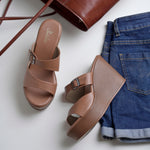 Load image into Gallery viewer, Women's Open Toe Wedge Heel With Buckle Strap Sandals