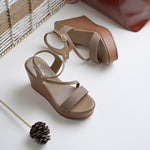 Load image into Gallery viewer, Women's Open Toe Fabric Strap Wedge Heel Sandals