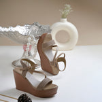 Load image into Gallery viewer, Women's Open Toe Fabric Strap Wedge Heel Sandals