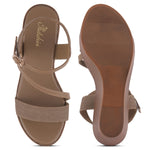 Load image into Gallery viewer, Women's Open Toe Fabric Strap Wedge Heel Sandals