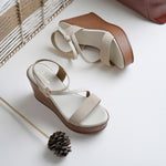 Load image into Gallery viewer, Women's Open Toe Fabric Strap Wedge Heel Sandals