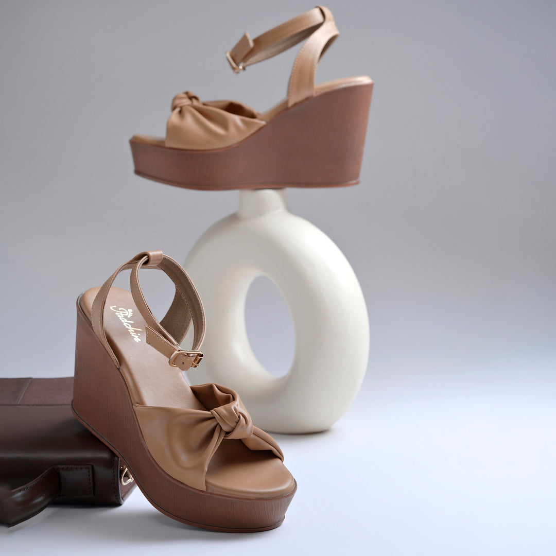 Women's Open Toe Slingback Ankle Strap Wedge Heel Sandals