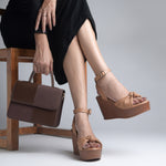 Load image into Gallery viewer, Women's Open Toe Slingback Ankle Strap Wedge Heel Sandals