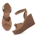 Load image into Gallery viewer, Women's Open Toe Slingback Ankle Strap Wedge Heel Sandals