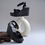 Load image into Gallery viewer, Women's Open Toe Slingback Ankle Strap Wedge Heel Sandals