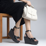 Load image into Gallery viewer, Women's Open Toe Slingback Ankle Strap Wedge Heel Sandals
