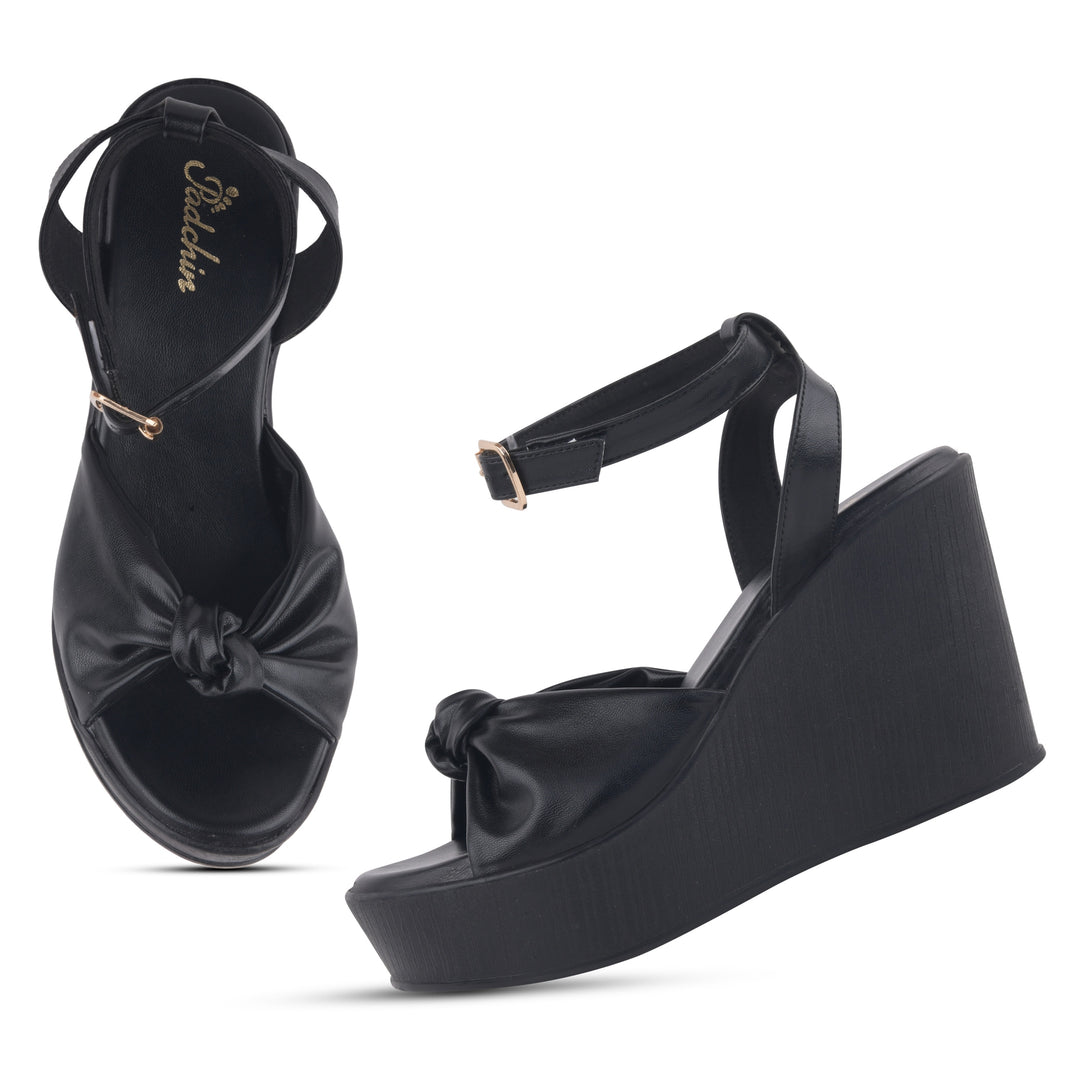 Women's Open Toe Slingback Ankle Strap Wedge Heel Sandals