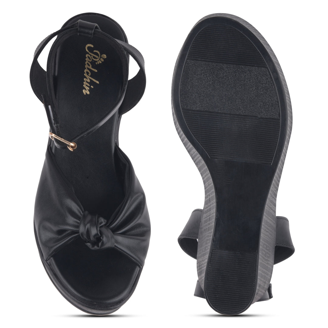 Women's Open Toe Slingback Ankle Strap Wedge Heel Sandals