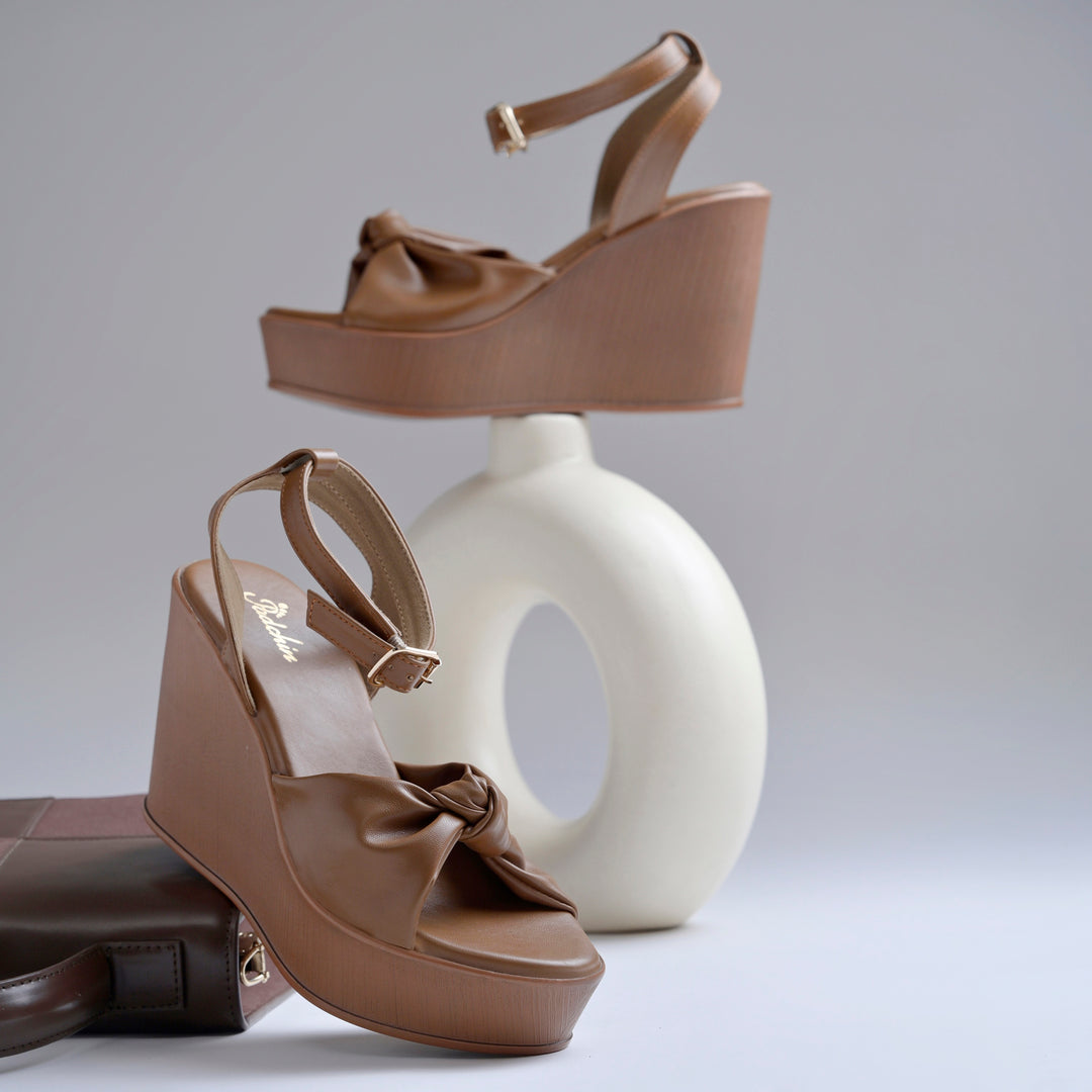 Women's Open Toe Slingback Ankle Strap Wedge Heel Sandals