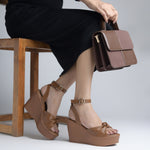 Load image into Gallery viewer, Women's Open Toe Slingback Ankle Strap Wedge Heel Sandals