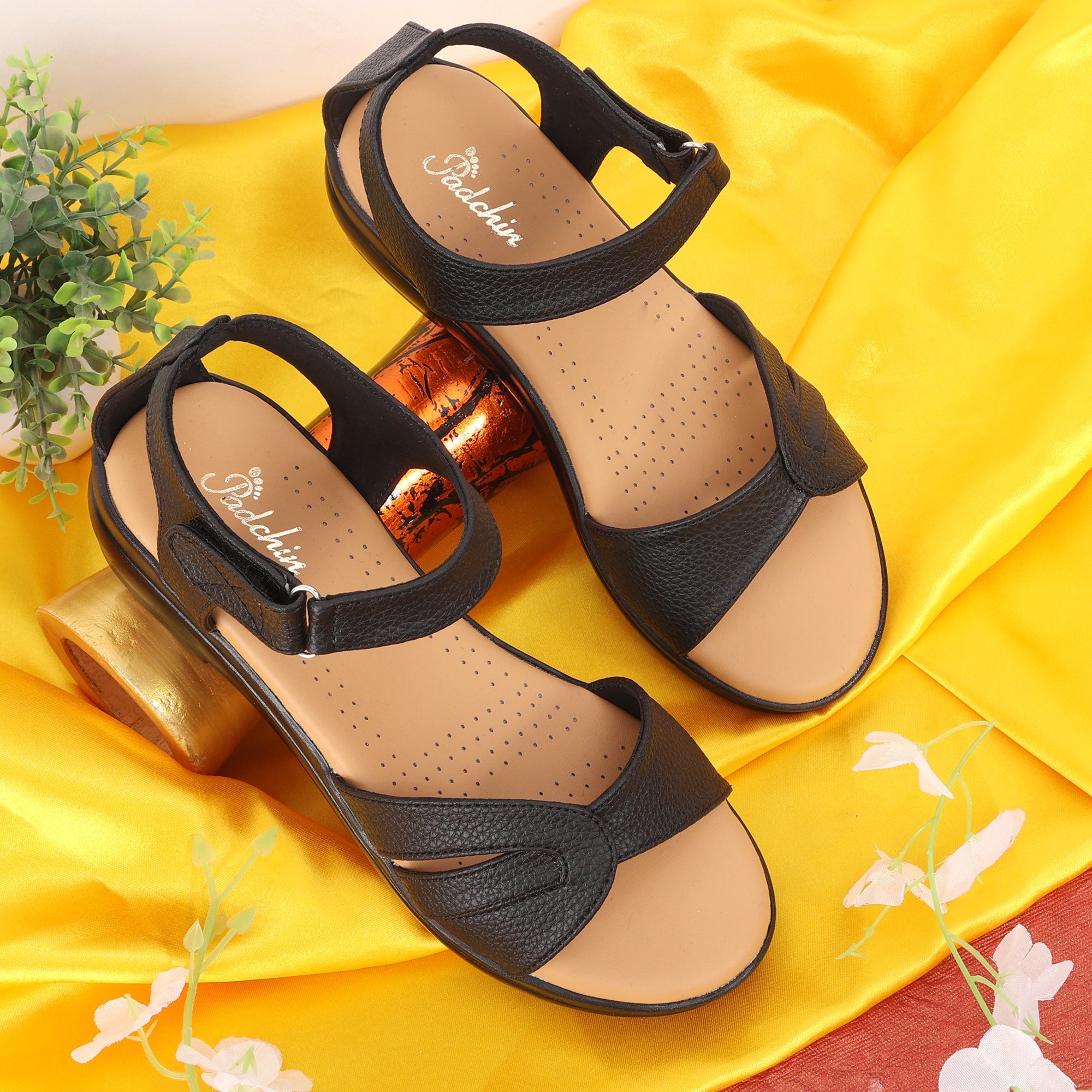 Smart Casual Textured Platform Heel Sandal