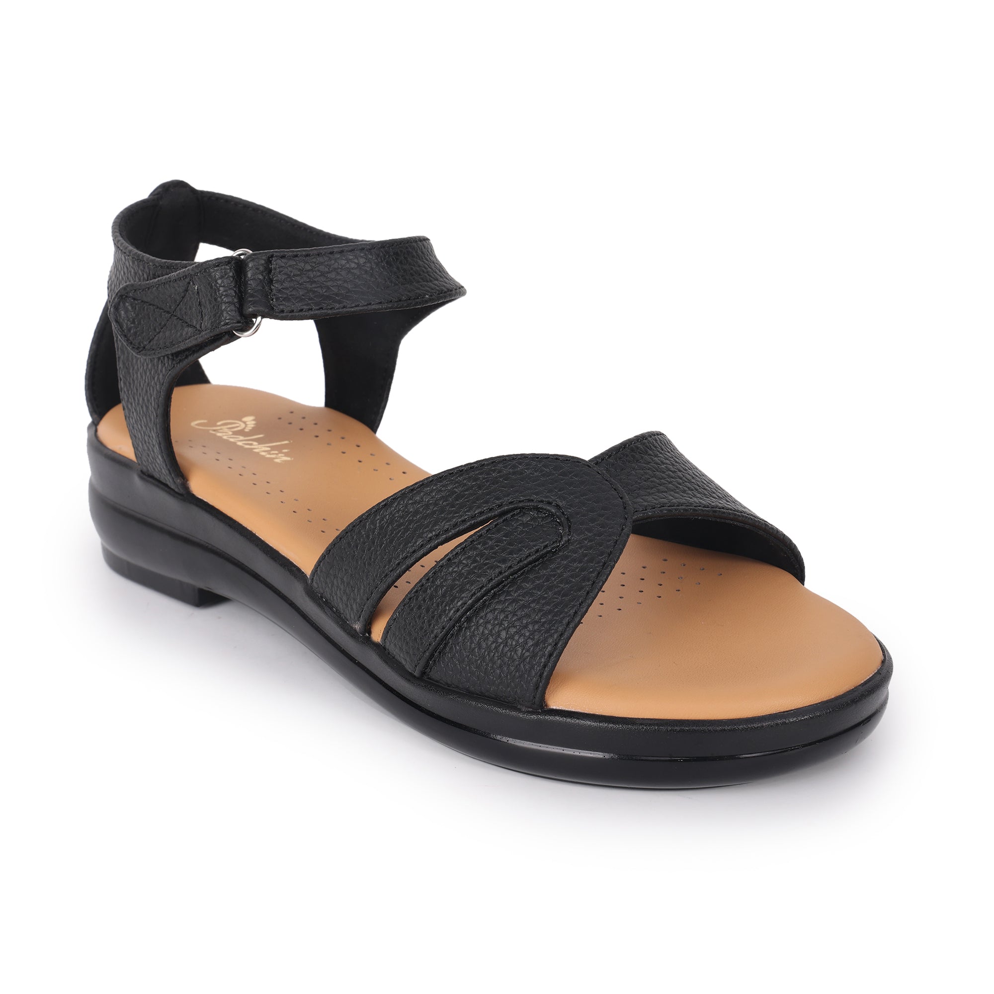 Smart Casual Textured Platform Heel Sandal