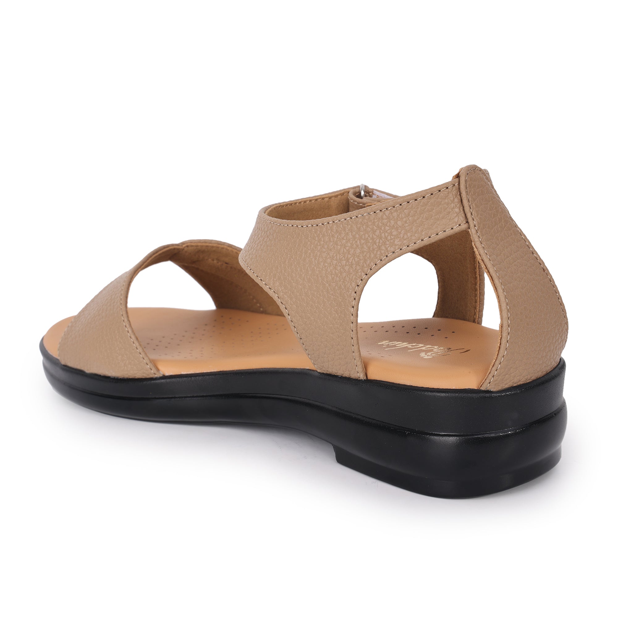 Smart Casual Textured Platform Heel Sandal